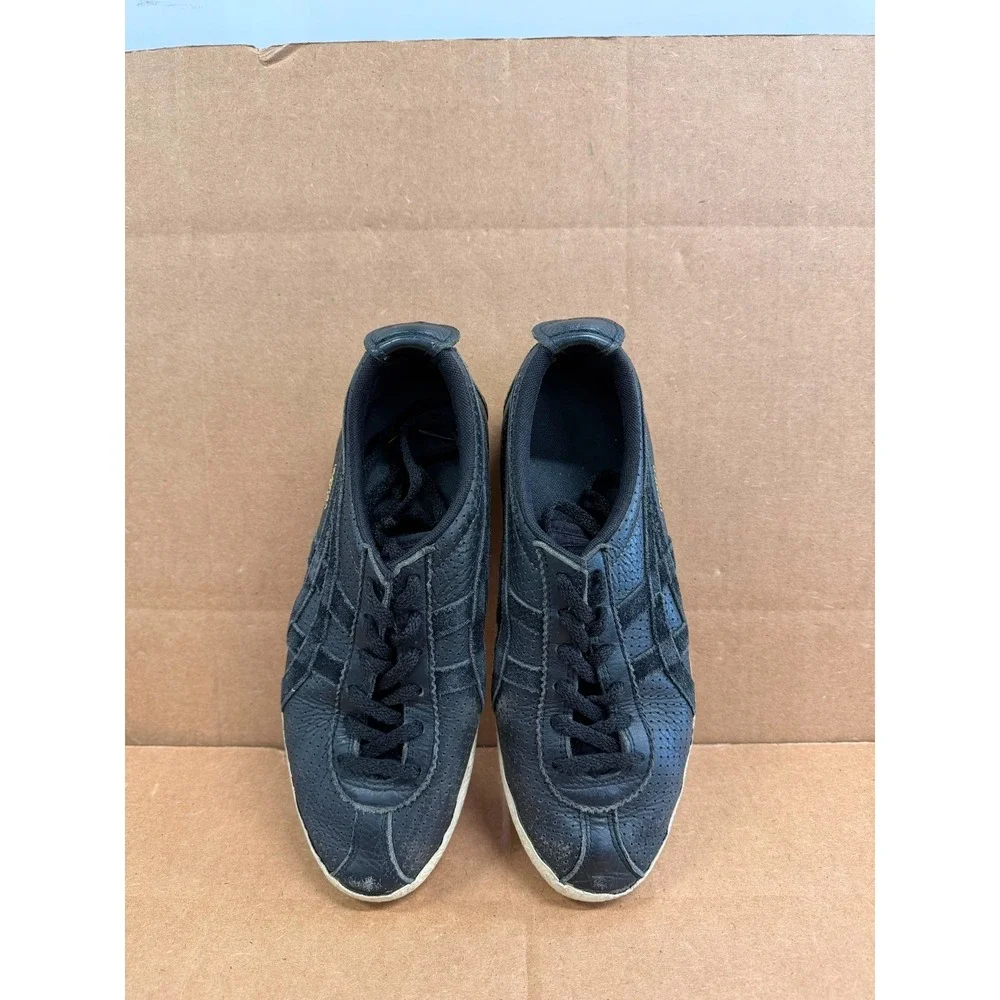 Onitsuka Tiger Mexico Delegation Leather Lace Up Sneakers Black Mens Size 7 US